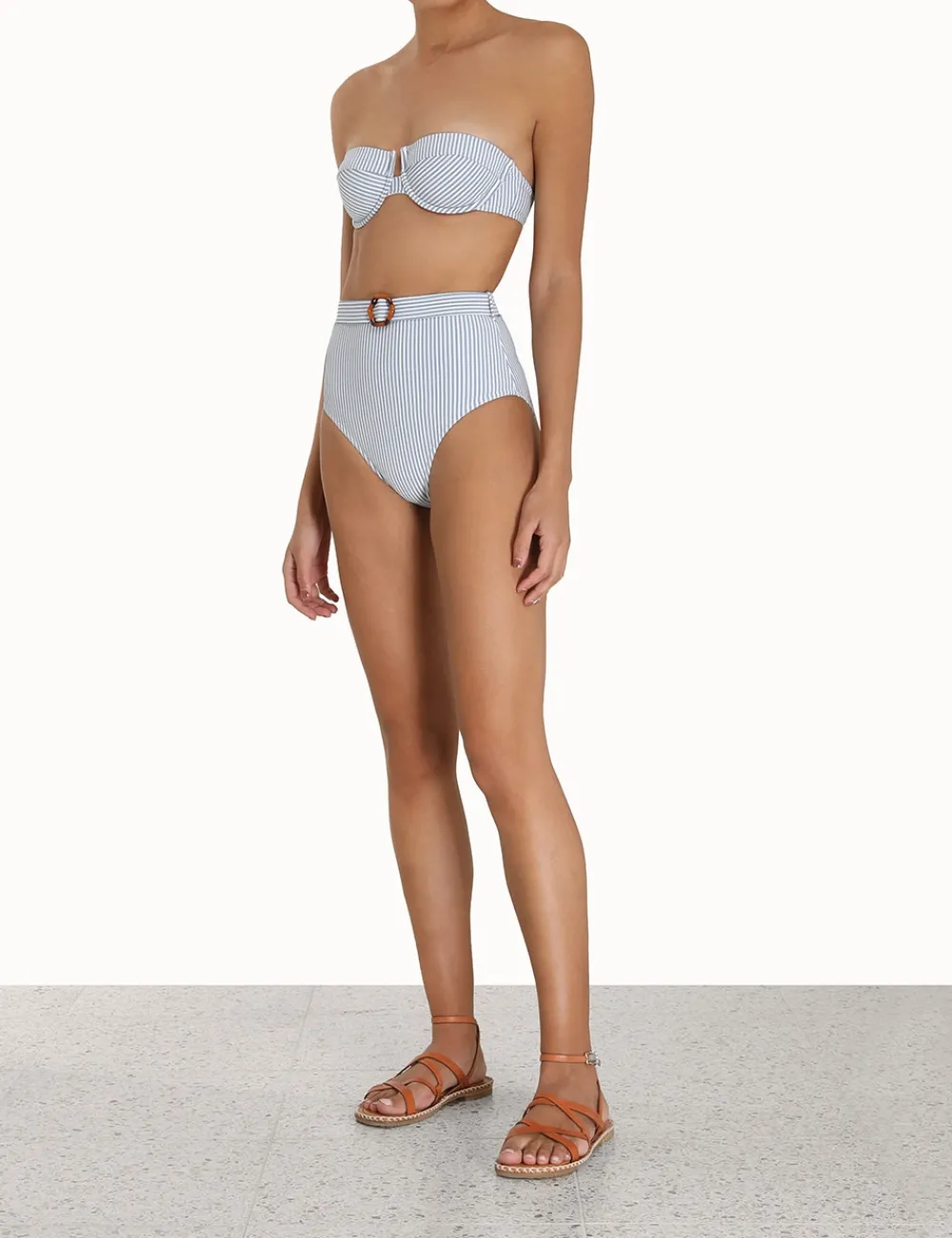 ZIMMERMANN Bikinis<Chintz Stripe High Waist Pant