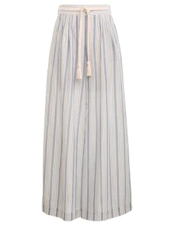 ZIMMERMANN In Denim<Chintz Striped Relaxed Pant