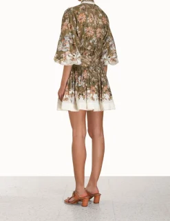 ZIMMERMANN Clothing<Chintz Tie Neck Mini Dress