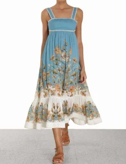 ZIMMERMANN Clothing<Chintz Tiered Midi Dress