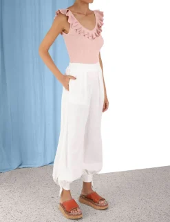 ZIMMERMANN Tops<Chintz V-Neck Frill Tank