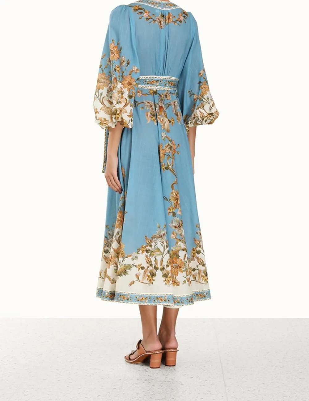 ZIMMERMANN Clothing<Chintz Wrap Midi Dress