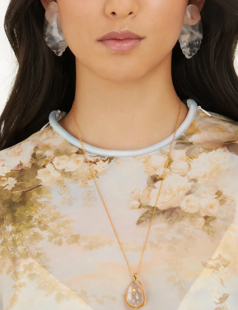 ZIMMERMANN Luminosity<Crystal Carved Pebble Earrings