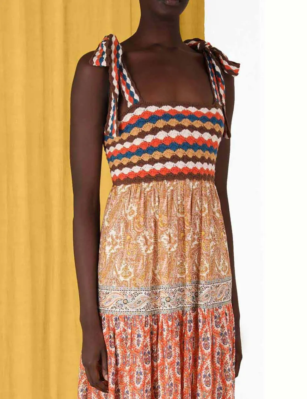 ZIMMERMANN Clothing<Devi Crochet Spliced Dress