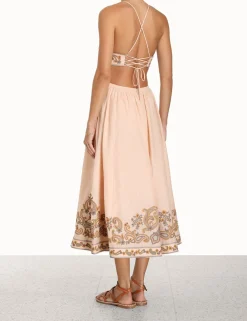 ZIMMERMANN Dresses & Coverups<Devi Halter Tie Midi Dress