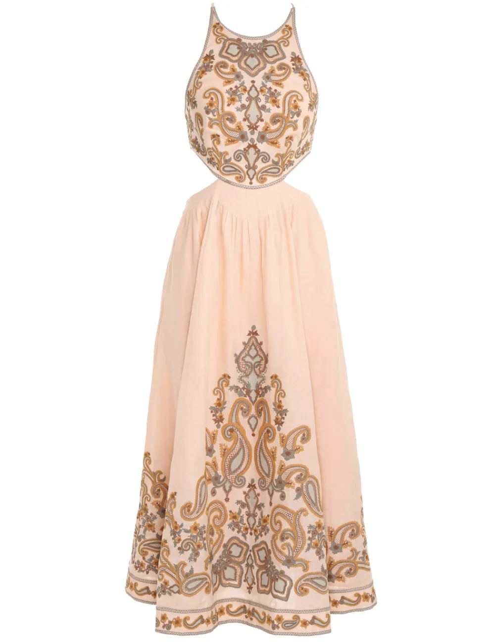ZIMMERMANN Clothing<Devi Halter Tie Midi Dress