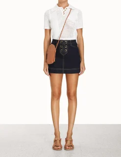 ZIMMERMANN In Denim<Devi Lace Up Skirt