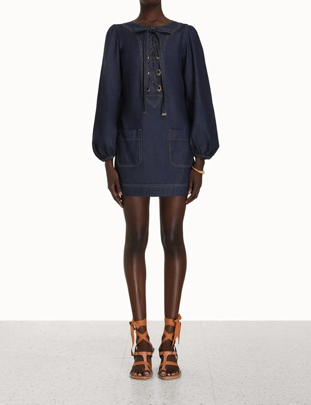 ZIMMERMANN Clothing<Devi Lace Up Tunic Dress