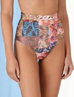 ZIMMERMANN Bikinis<Devi Link High Waist Pant