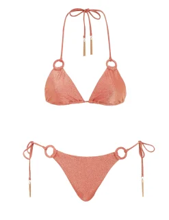 ZIMMERMANN Bikinis<Devi Lurex Ring Tie Bikini