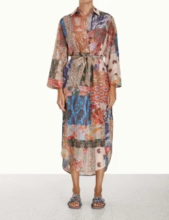 ZIMMERMANN Clothing<Devi Midi Shirt Dress