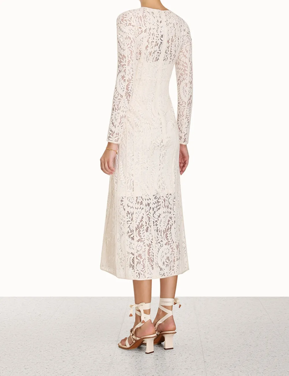 ZIMMERMANN Dresses & Coverups<Devi Panelled Lace Midi Dress