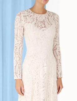 ZIMMERMANN Dresses & Coverups<Devi Panelled Lace Midi Dress
