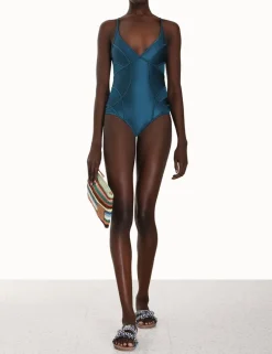 ZIMMERMANN One Pieces<Devi Panelled Mesh 1Pc