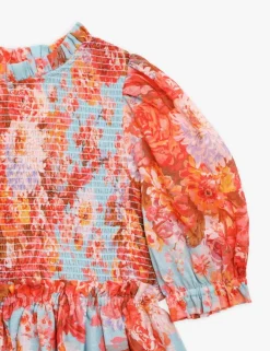 ZIMMERMANN Clothing<Devi Puff Sleeve Shirred Dress
