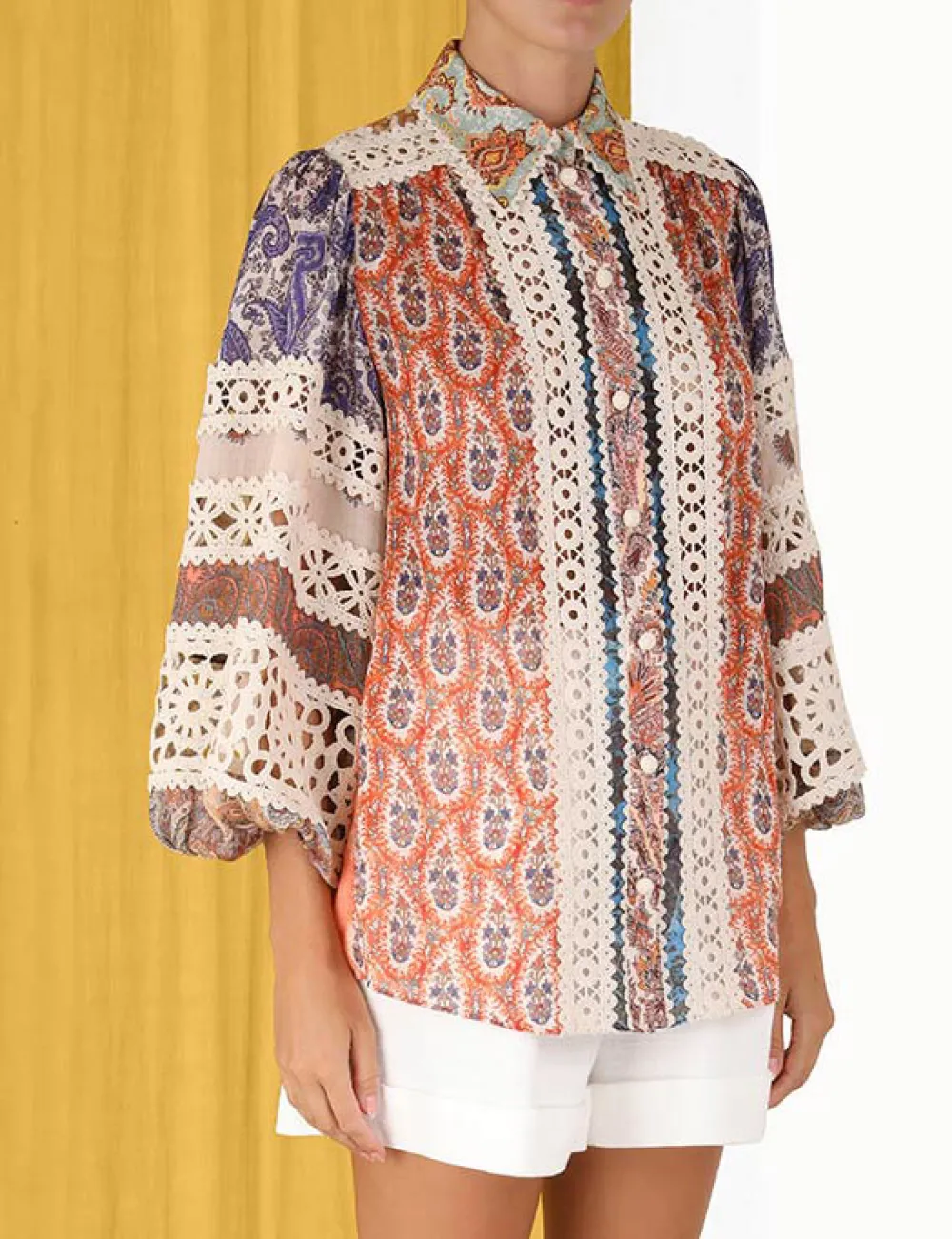 ZIMMERMANN Clothing<Devi Spliced Billow Blouse