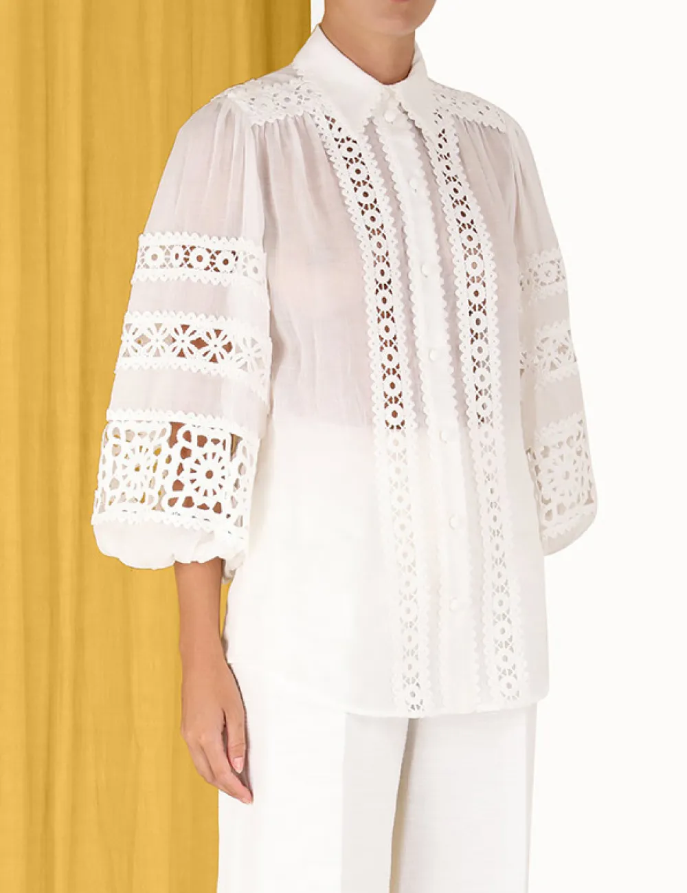 ZIMMERMANN Clothing<Devi Spliced Billow Blouse