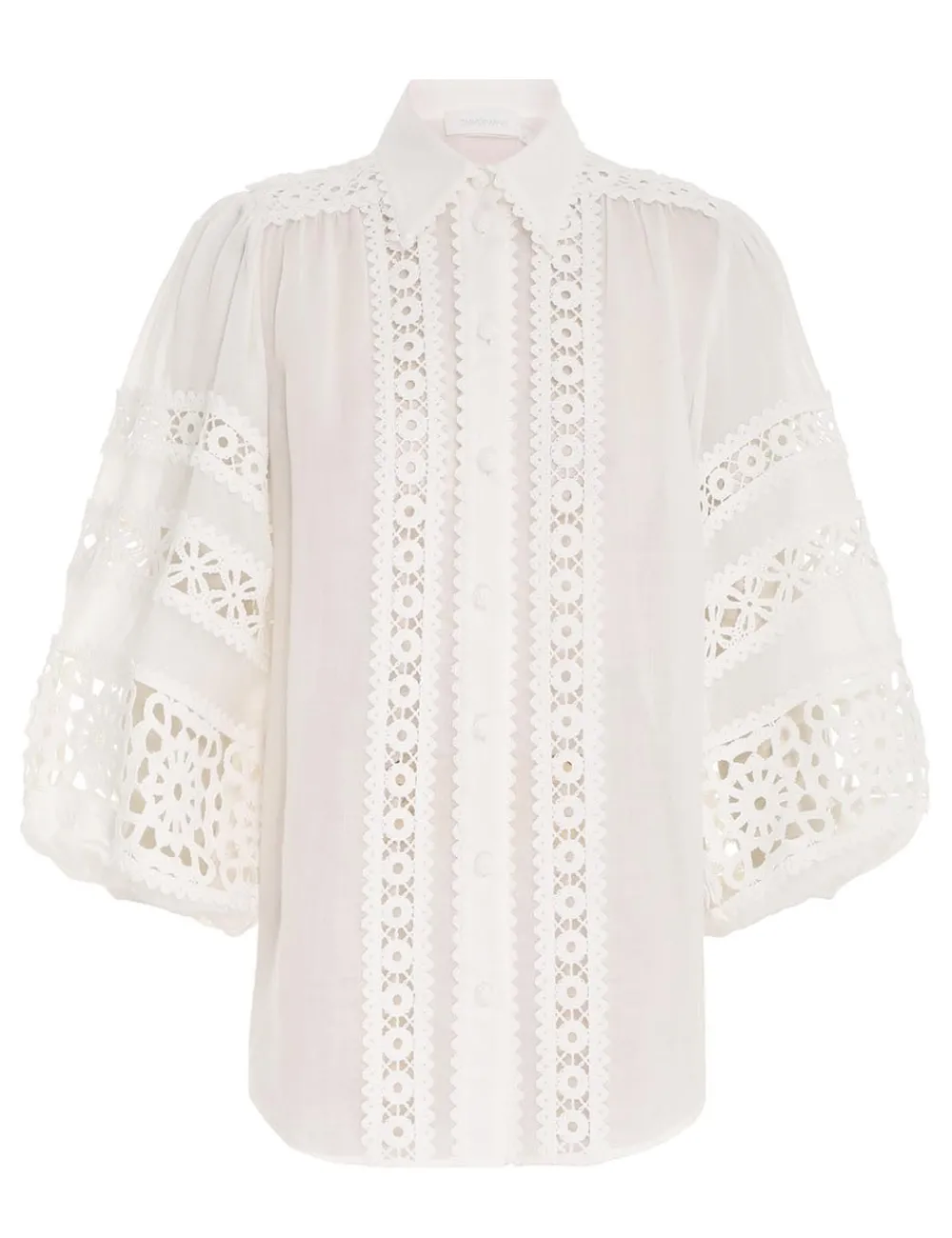 ZIMMERMANN Tops<Devi Spliced Billow Blouse