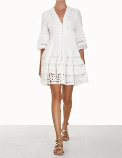 ZIMMERMANN Clothing<Devi Spliced Billow Mini Dress