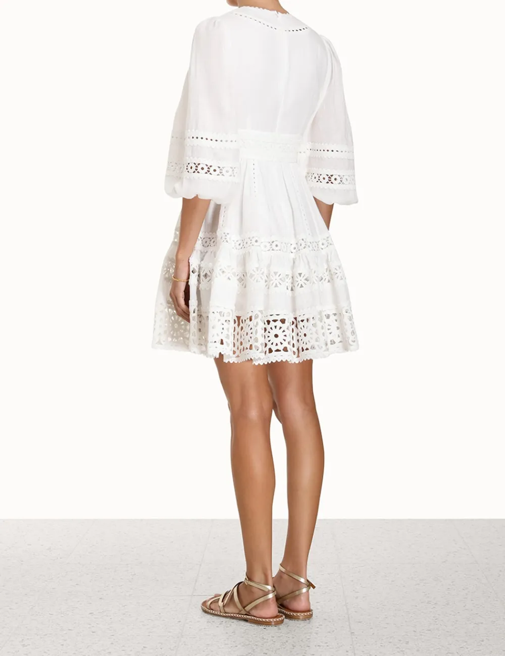ZIMMERMANN Clothing<Devi Spliced Billow Mini Dress