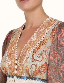 ZIMMERMANN Dresses & Coverups<Devi Spliced Midi Dress