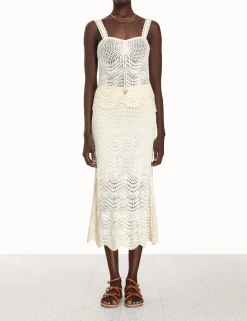 ZIMMERMANN Clothing<Devi Textured Knit Skirt