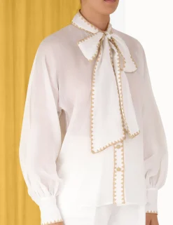 ZIMMERMANN Clothing<Devi Tie Neck Blouse