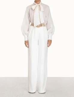 ZIMMERMANN Tops<Devi Tie Neck Blouse