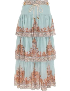 ZIMMERMANN Skirts<Devi Tiered Skirt