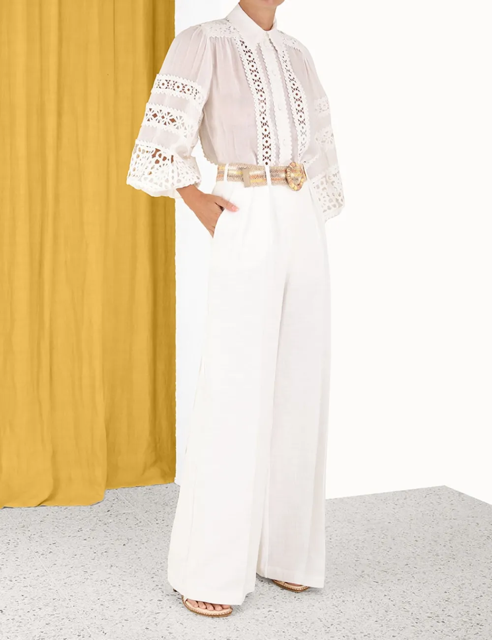 ZIMMERMANN In Denim<Devi Tuck Pant