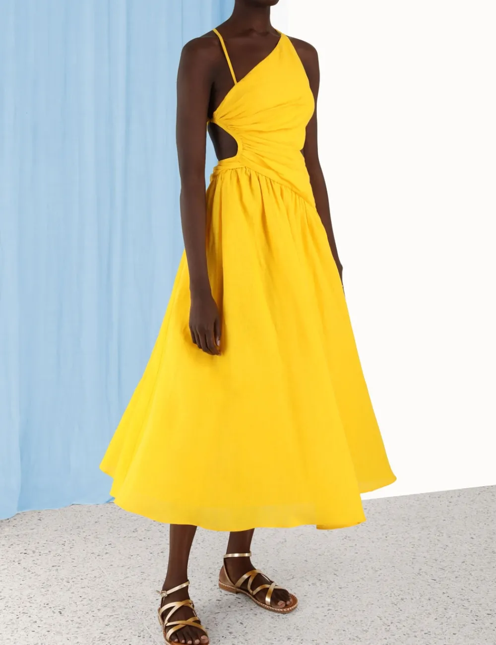 ZIMMERMANN Dresses & Coverups<Ginger Asymmetric Midi Dress