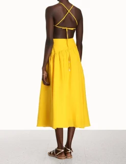 ZIMMERMANN Dresses & Coverups<Ginger Asymmetric Midi Dress