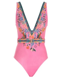 ZIMMERMANN One Pieces<Ginger Belted Plunge 1Pc