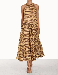 ZIMMERMANN Clothing<Ginger Drop Waist Midi Dress