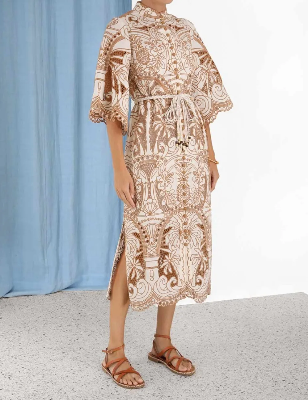 ZIMMERMANN Clothing<Ginger Embroidered Shirt Dress