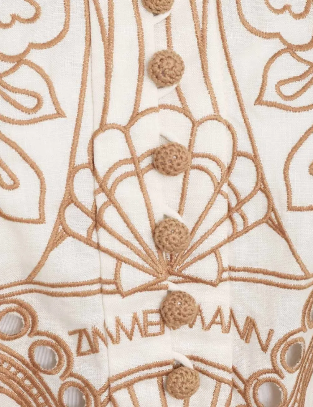 ZIMMERMANN Clothing<Ginger Embroidered Shirt Dress