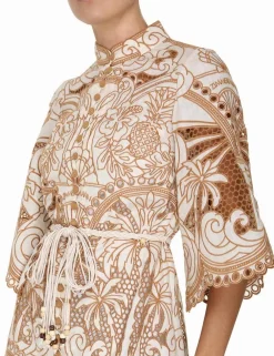 ZIMMERMANN Clothing<Ginger Embroidered Shirt Dress