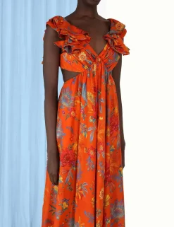 ZIMMERMANN Clothing<Ginger Frill Midi Dress