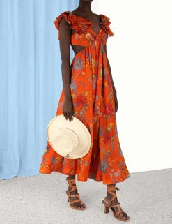 ZIMMERMANN Dresses & Coverups<Ginger Frill Midi Dress