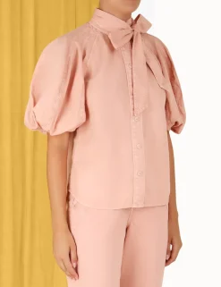 ZIMMERMANN Denim<Ginger Lantern Sleeve Shirt