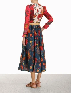 ZIMMERMANN Dresses & Coverups<Ginger Long Sleeve Midi Dress