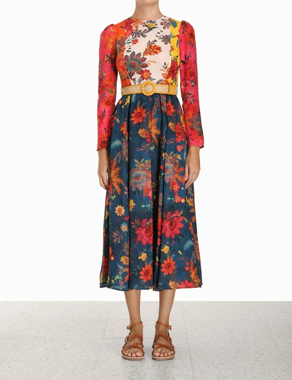 ZIMMERMANN Clothing<Ginger Long Sleeve Midi Dress