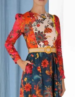 ZIMMERMANN Clothing<Ginger Long Sleeve Midi Dress