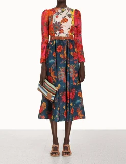 ZIMMERMANN Clothing<Ginger Long Sleeve Midi Dress
