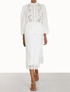 ZIMMERMANN Tops<Halcyon Broderie Shirt