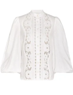 ZIMMERMANN Clothing<Halcyon Broderie Shirt