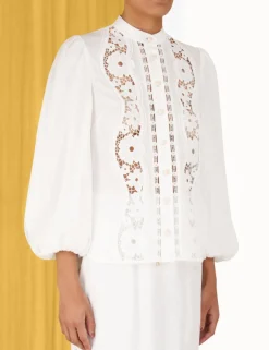 ZIMMERMANN Clothing<Halcyon Broderie Shirt