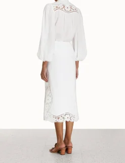 ZIMMERMANN Skirts<Halcyon Broderie Skirt