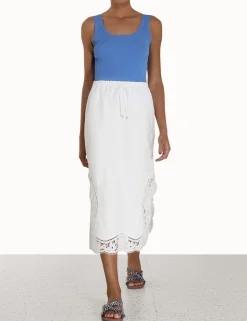 ZIMMERMANN Skirts<Halcyon Broderie Skirt