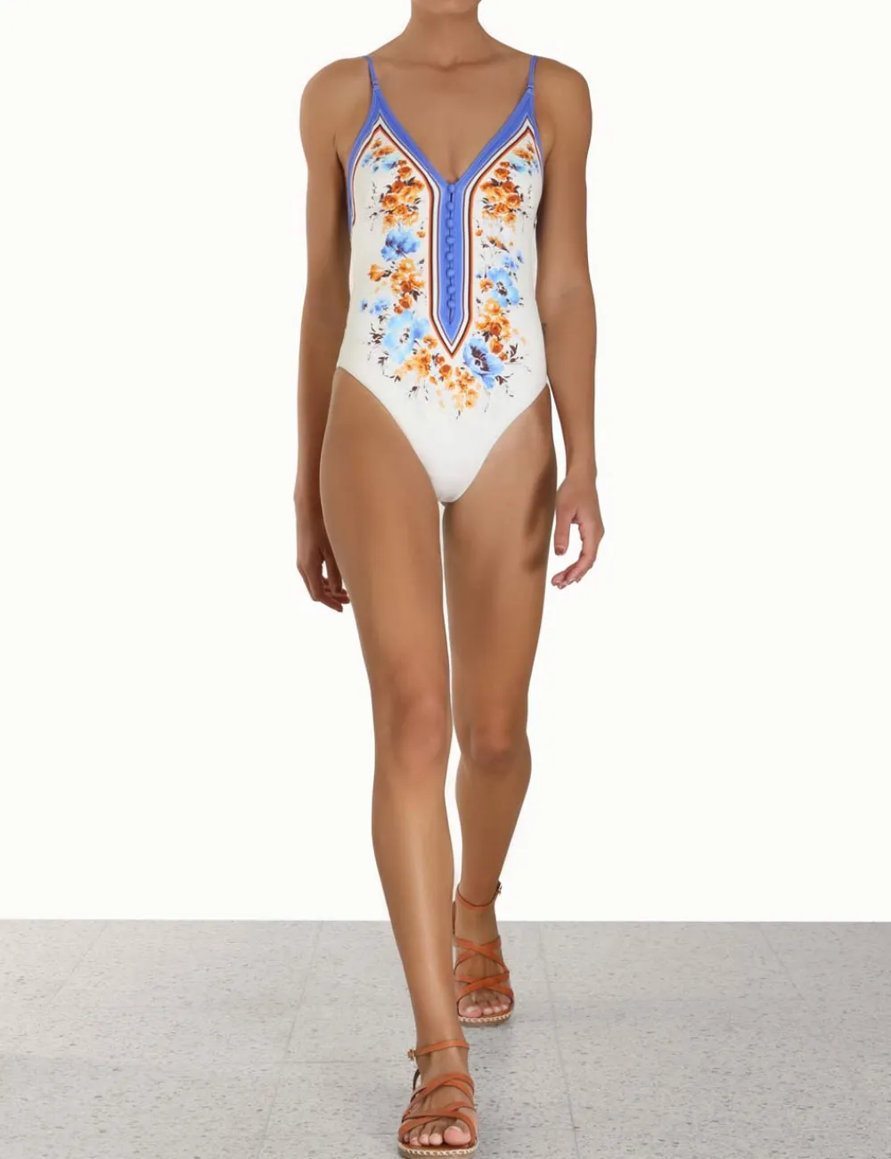 ZIMMERMANN One Pieces<Halcyon Button Plunge 1Pc